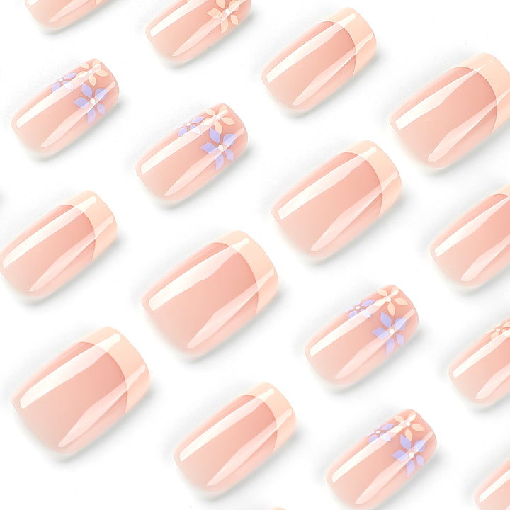 Artful Nail Art with Floral Accents Bowlift