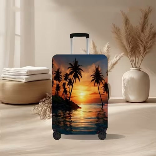 Unisex nan elastic suitcase cover with volcanic lava marble design, stretch protective cover for trolley Bowlift