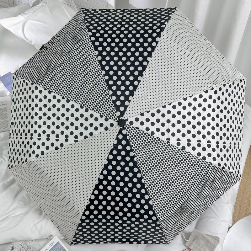 Women's Foldable Shopping Bag with Fashionable Polka Dot Pattern Bowlift