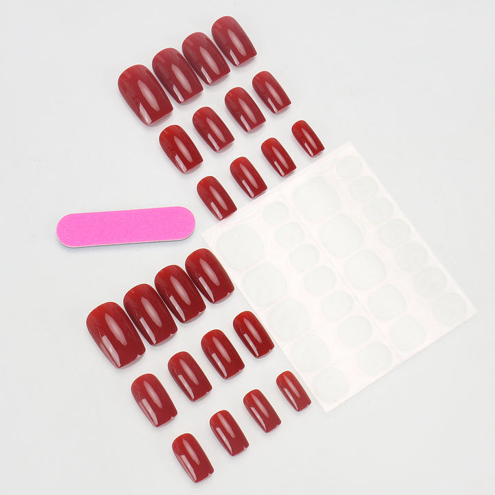 Glossy Square Tip Press-On Nails Bowlift