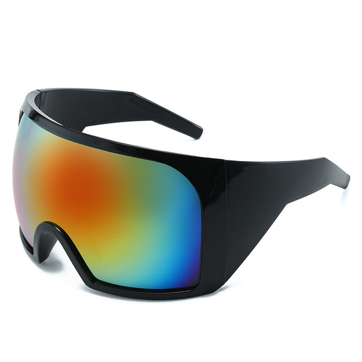 Oversized Shield Sunglasses with Enhanced UV Protection Bowlift