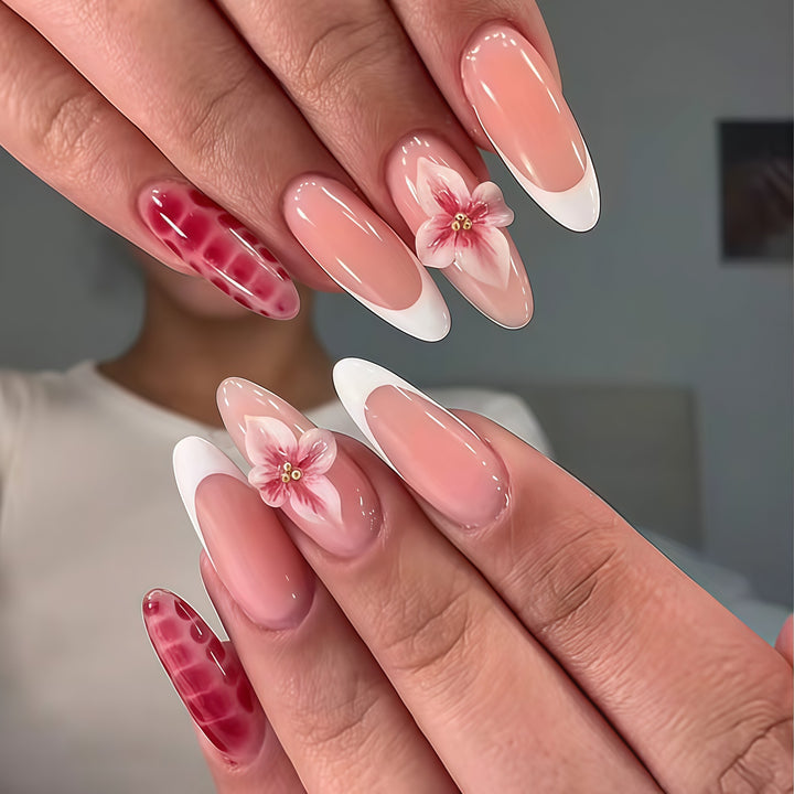 French Tip Acrylic Nail Extensions Bowlift