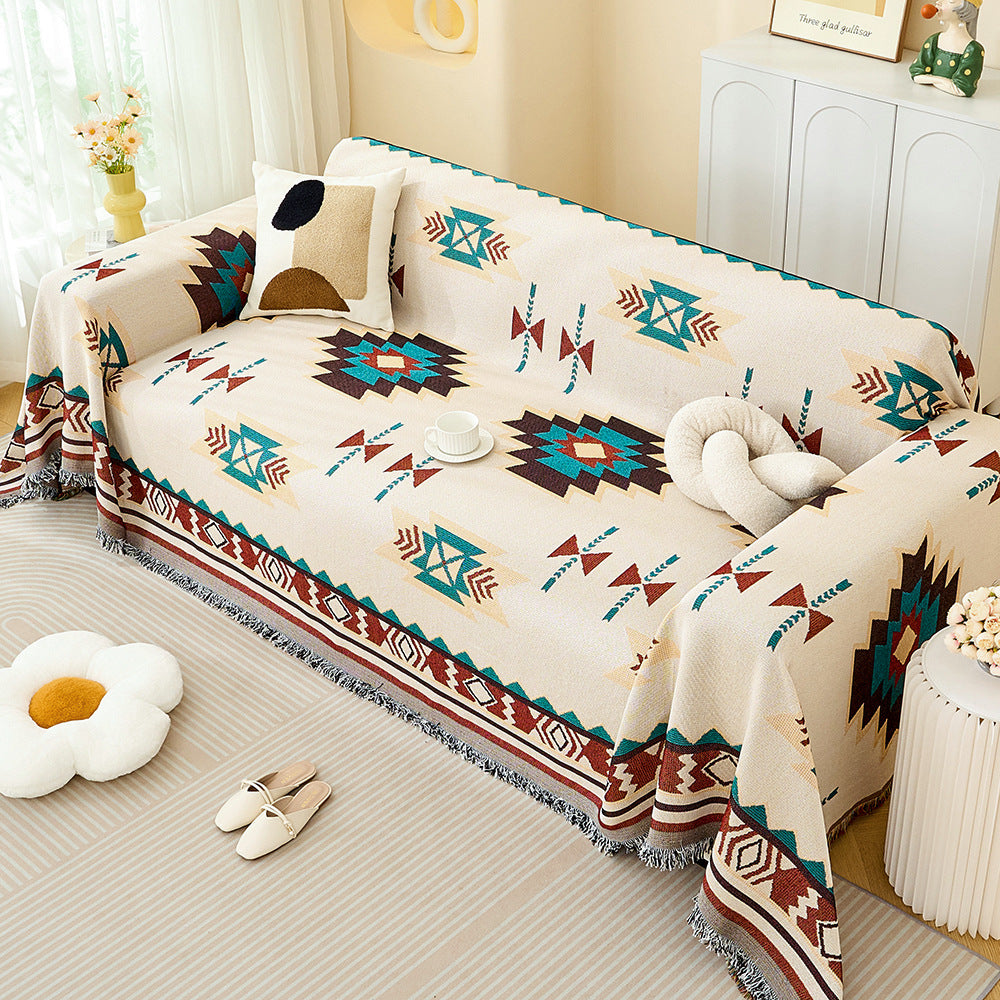 Bohemian Patterned Sofa Throw Blanket