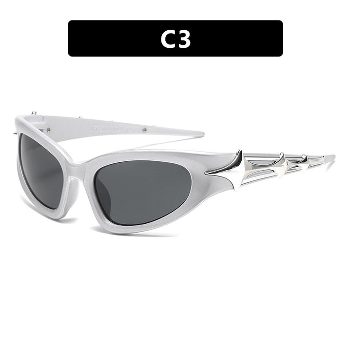 Women futuristic sunglasses with unique star design Bowlift