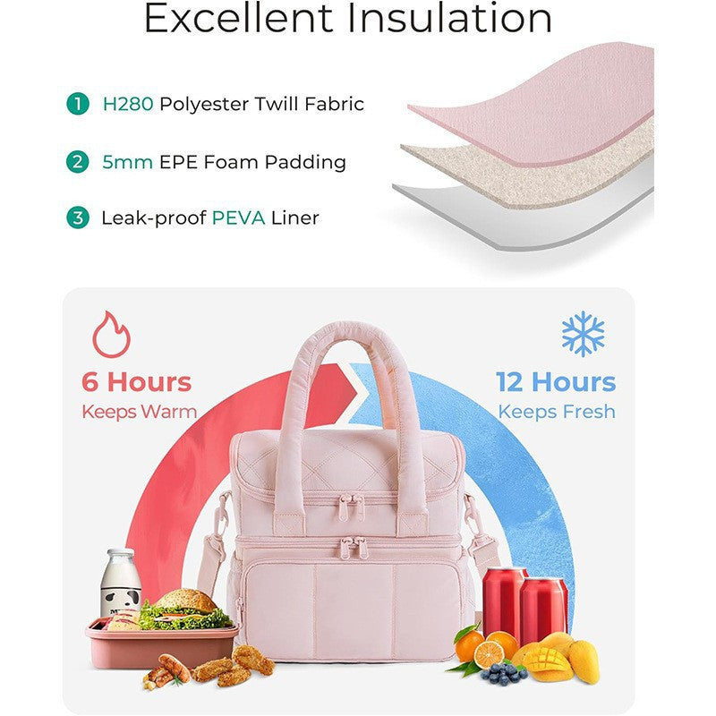 Stylish cooler bag with insulating interior compartment Bowlift