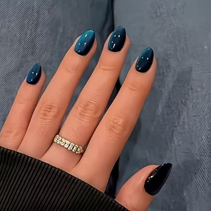 Chic Glossy Almond-Shaped Nail Extensions Bowlift