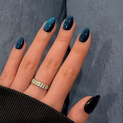 Chic Glossy Almond-Shaped Nail Extensions Bowlift