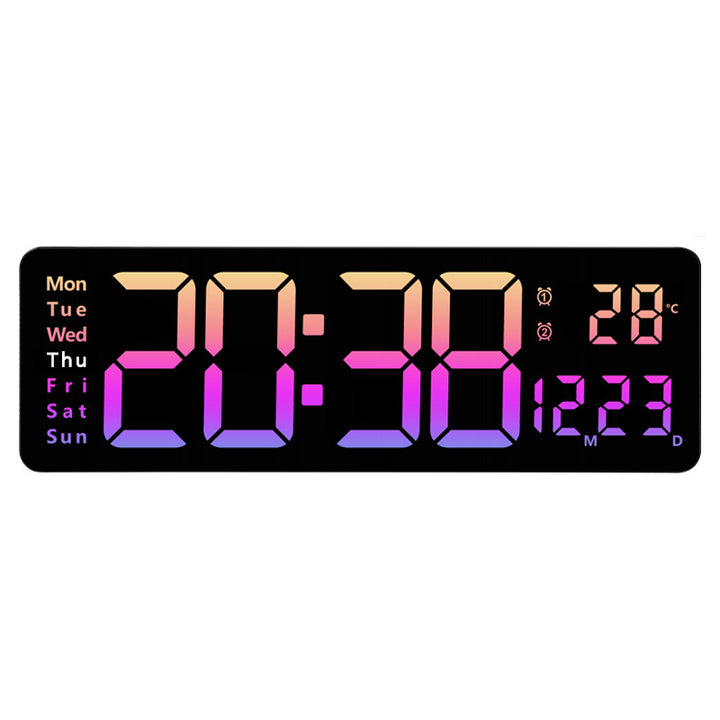 Digital wall clock with multifunctional LED display Bowlift