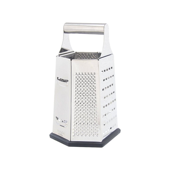 Multifunctional Stainless Steel Kitchen Grater with Non-Slip Handle Bowlift
