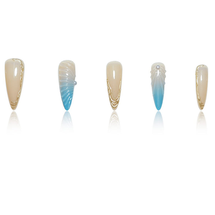 Sculpted Acrylic Press-On Nail Art Extensions Bowlift