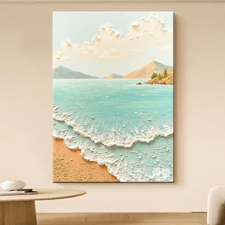 Textured Coastal Landscape Canvas Art