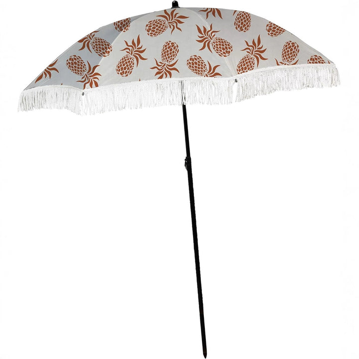 Ladies Beach Sun Protection Umbrella with Elegant Fringe Design Bowlift