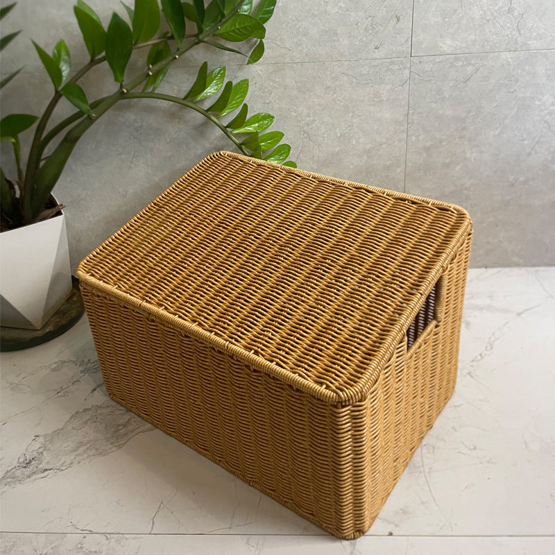 Handwoven Rectangular Storage Basket Bowlift