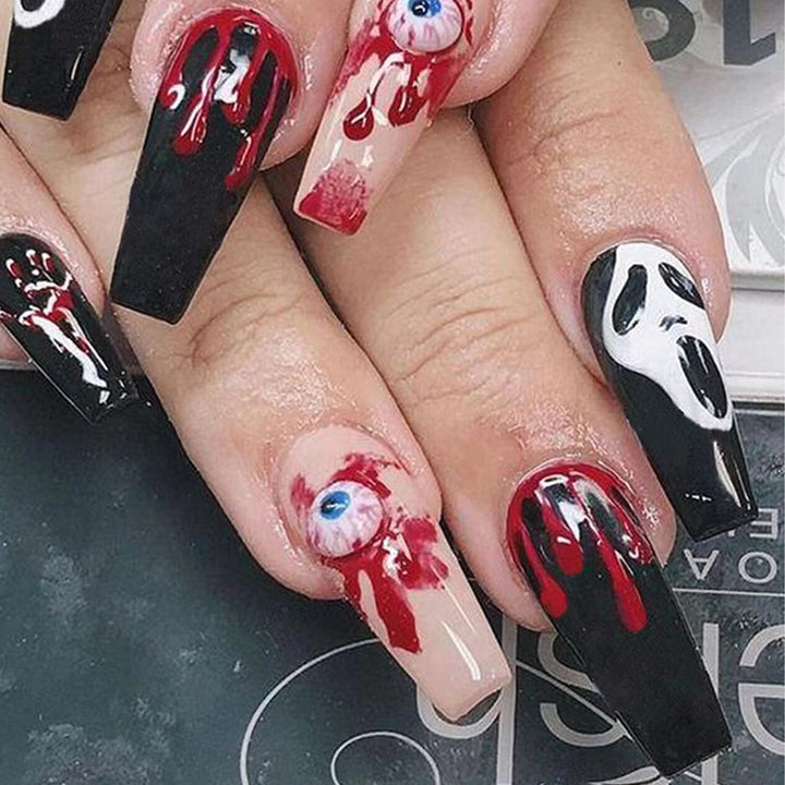 Gothic Themed Press-On Nail Set Bowlift