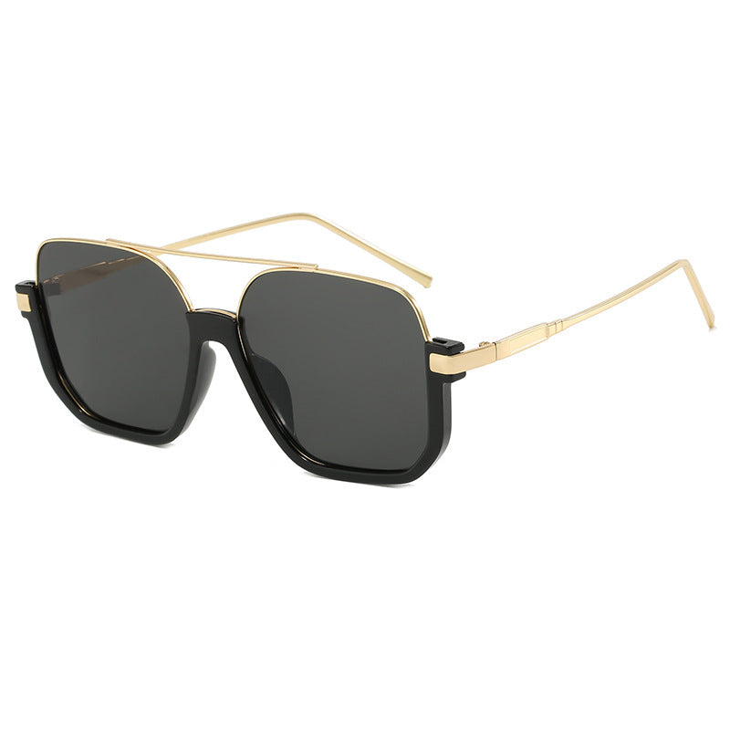 Women's Fashion Sunglasses with Curved Metal Frame and UV Protection Bowlift