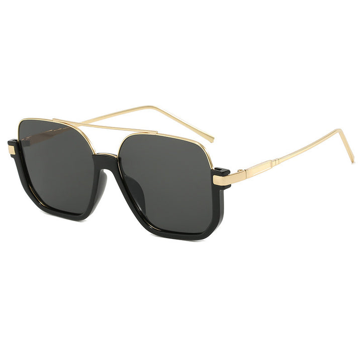 Women's Fashion Sunglasses with Curved Metal Frame and UV Protection Bowlift
