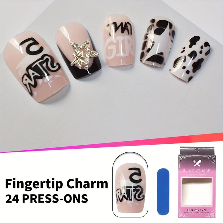 Chic Press-On Nail Set Bowlift