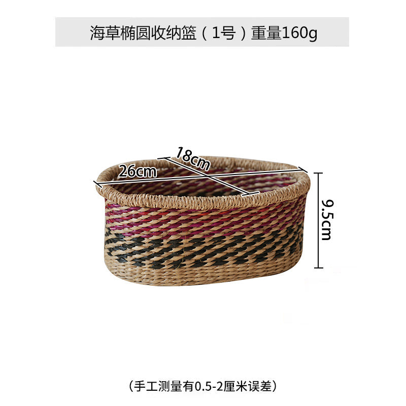 Women handwoven basket with colorful accents Bowlift