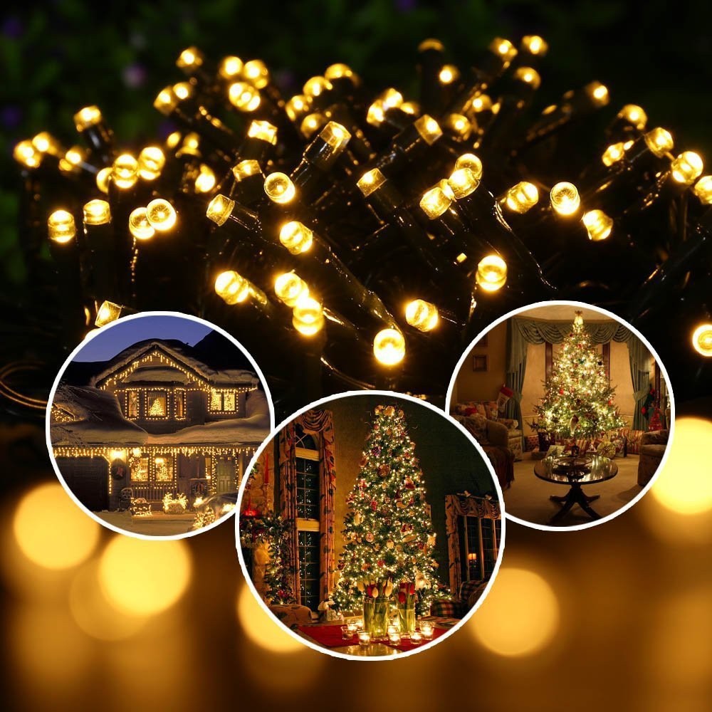 Globe LED String Lights With Waterproof Copper Wire And Textured Clear Bulbs Bowlift