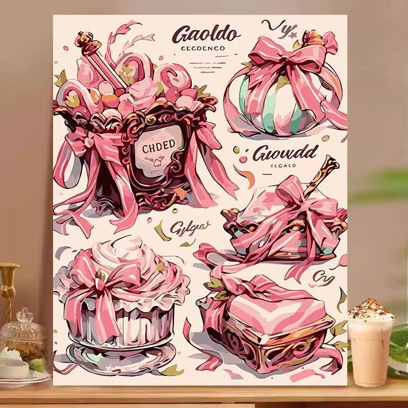 Dessert-Inspired Decorative Canvas Art Bowlift