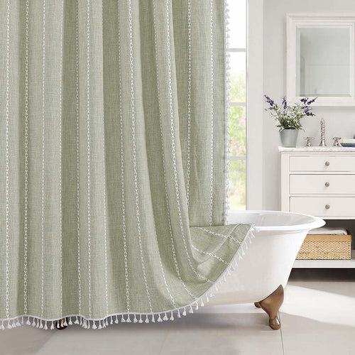 Textured Grid Design Window Curtain Bowlift