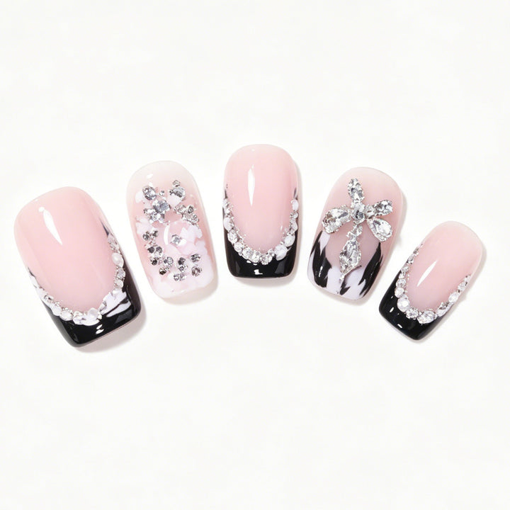 Elegant Decorative Acrylic Press-On Nail Art Bowlift