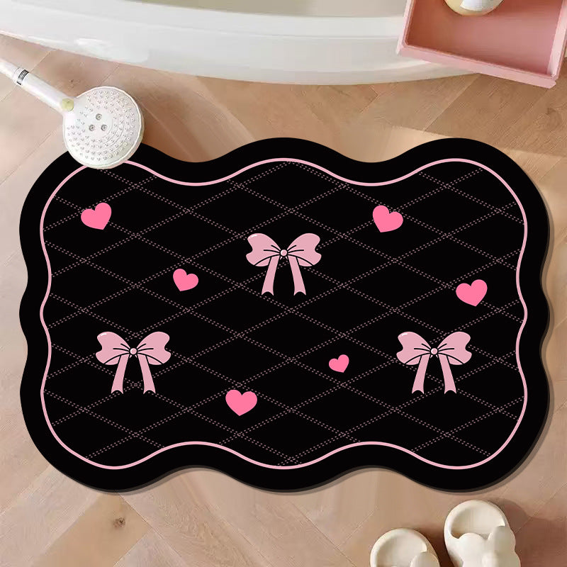 Decorative Bow-Shaped Bath Mat Bowlift