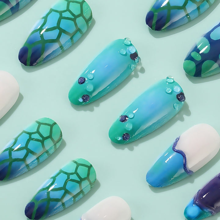Mermaid Style Artificial Nails Bowlift