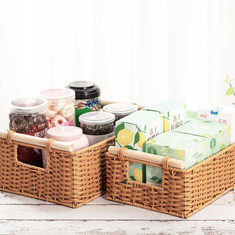 Women Decorative Storage Basket with Practical Handles Bowlift