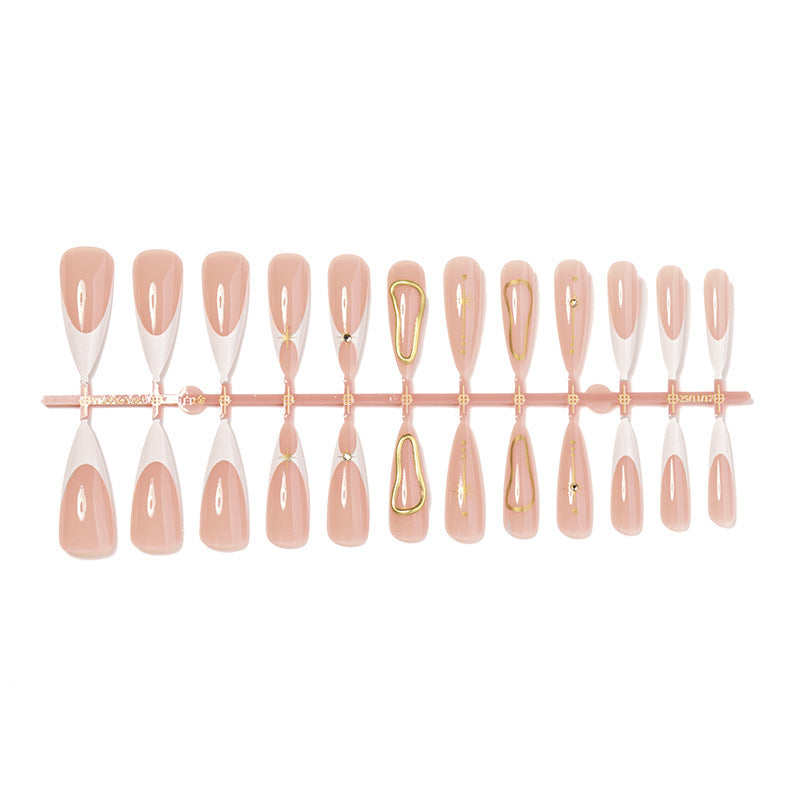 Acrylic nail set with glamorous rhinestones and decorative elements Bowlift