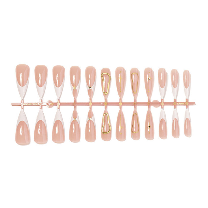 Acrylic nail set with glamorous rhinestones and decorative elements Bowlift