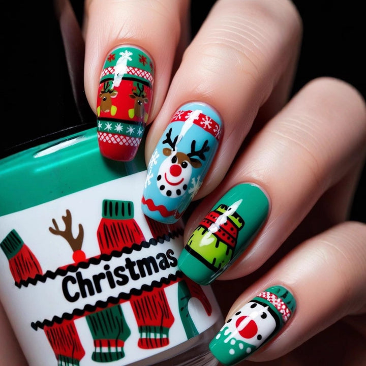 Artificial Nails in Modern Tribal Design Bowlift