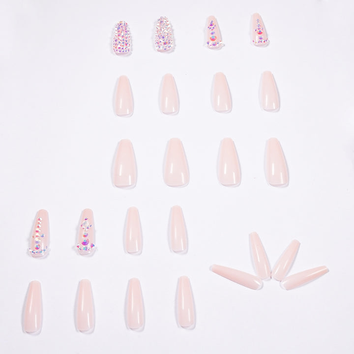 Glamorous nail extensions with rhinestone accents Bowlift