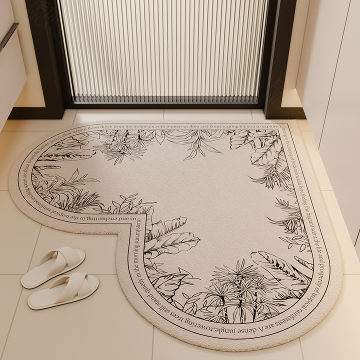 Heart-Shaped Non-Slip Kitchen Mat Bowlift