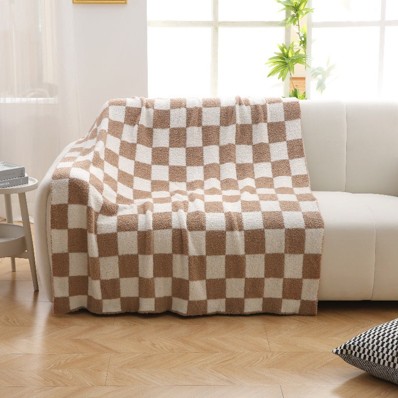 Cozy Checkerboard Throw Blanket