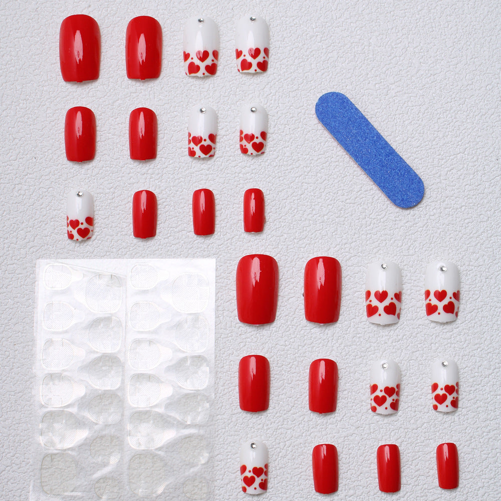 Romantic Heart-Inspired Press-On Nails Bowlift