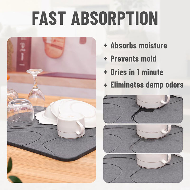 Stylish Kitchen Drying Mat Bowlift