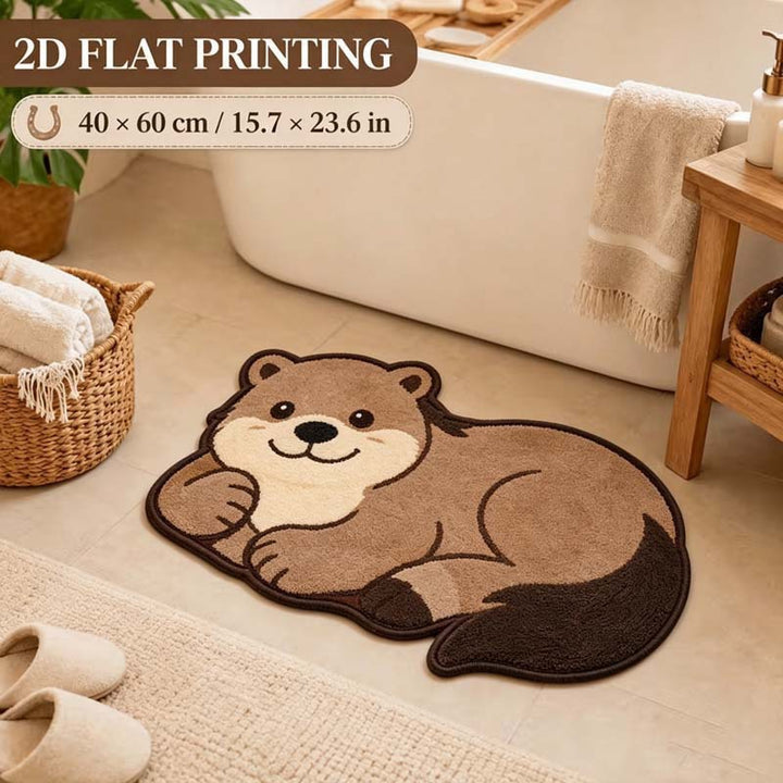 Horse-Themed Plush Bath Mat