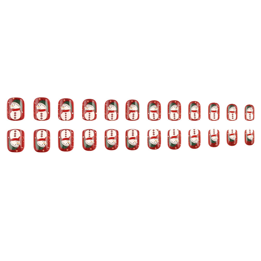 Holiday-Themed Snowman Nail Art Bowlift