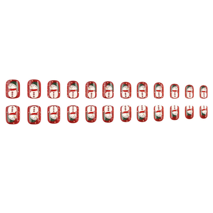 Holiday-Themed Snowman Nail Art Bowlift