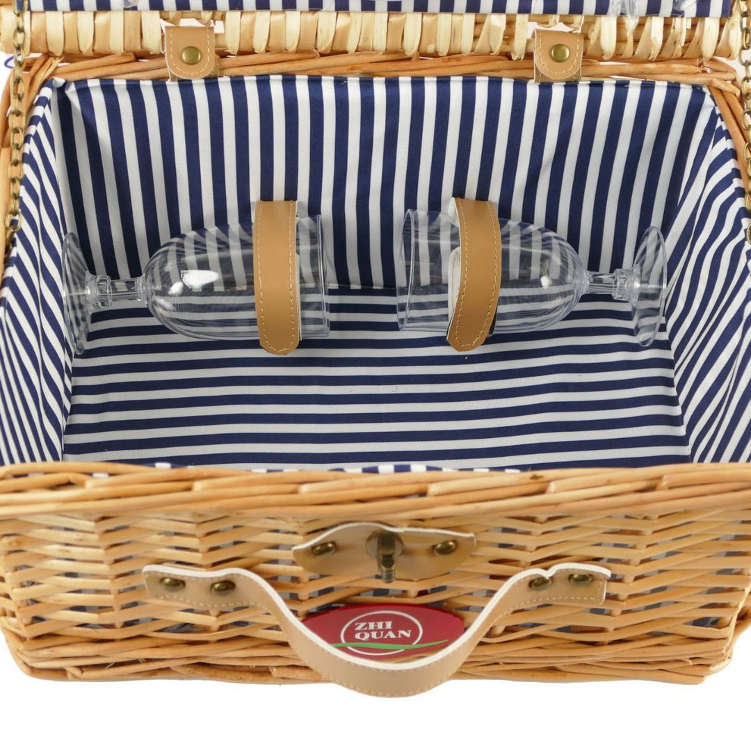 Ladies picnic basket with integrated crockery set and practical storage options Bowlift
