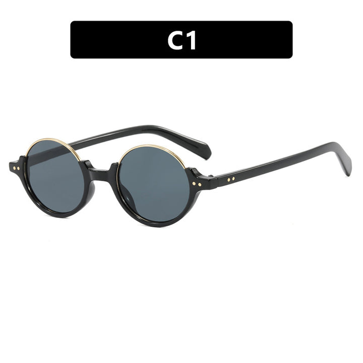 Women's round sunglasses with elegant plastic frame Bowlift