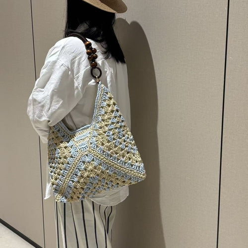 Hand-knotted Tote Bag in Boho Style Bowlift