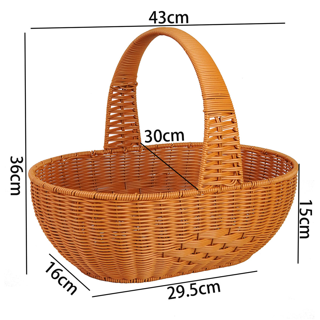 Large Woven Garden Picnic Basket Bowlift