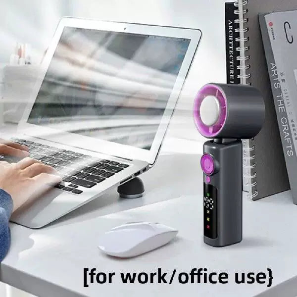 Unisex One Size Compact Wireless Turbine Air Circulator with Digital LED Display Precise Speed Selection Bowlift