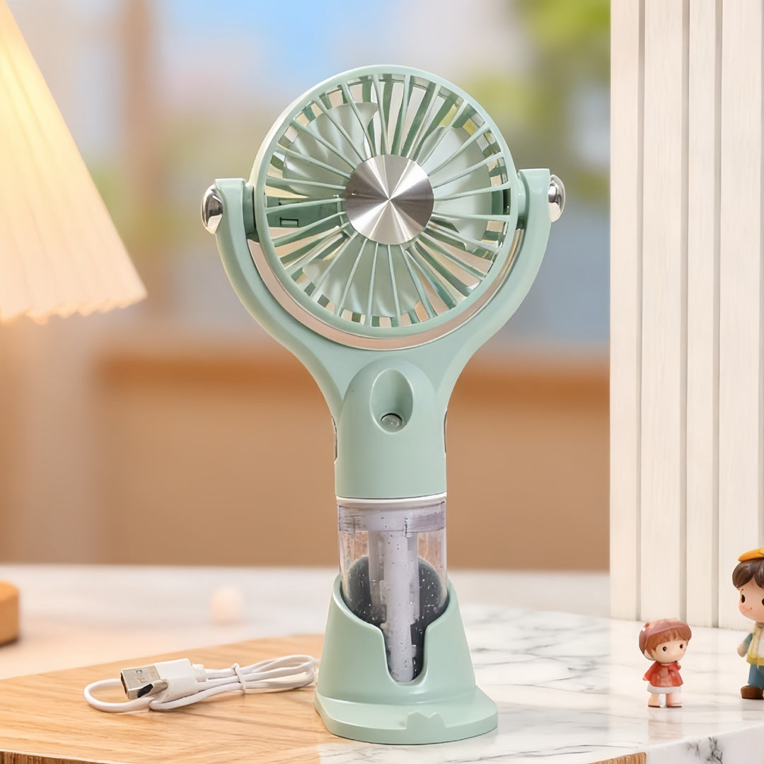 Ladies portable spray fan with ergonomic design and USB connection Bowlift