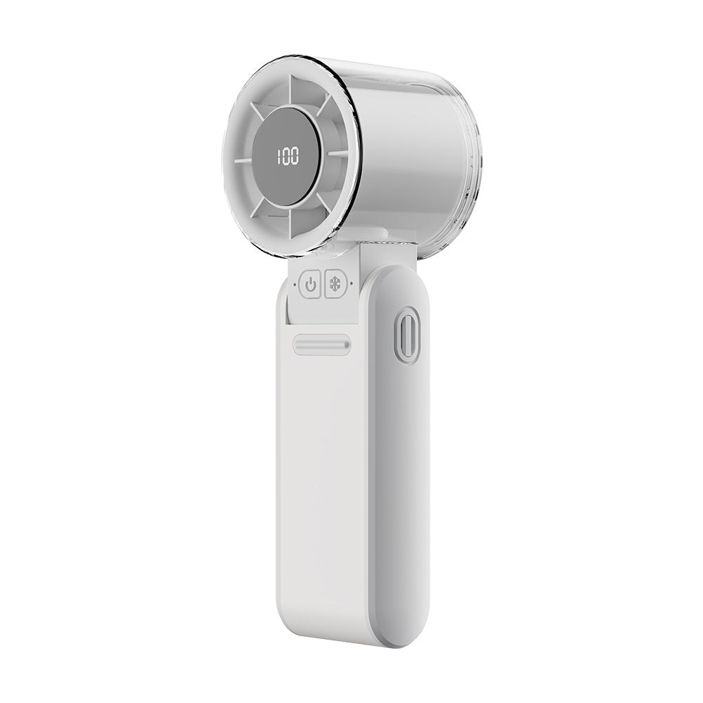 Women's Portable Mini Fan with USB Charging Function and LED Display Bowlift