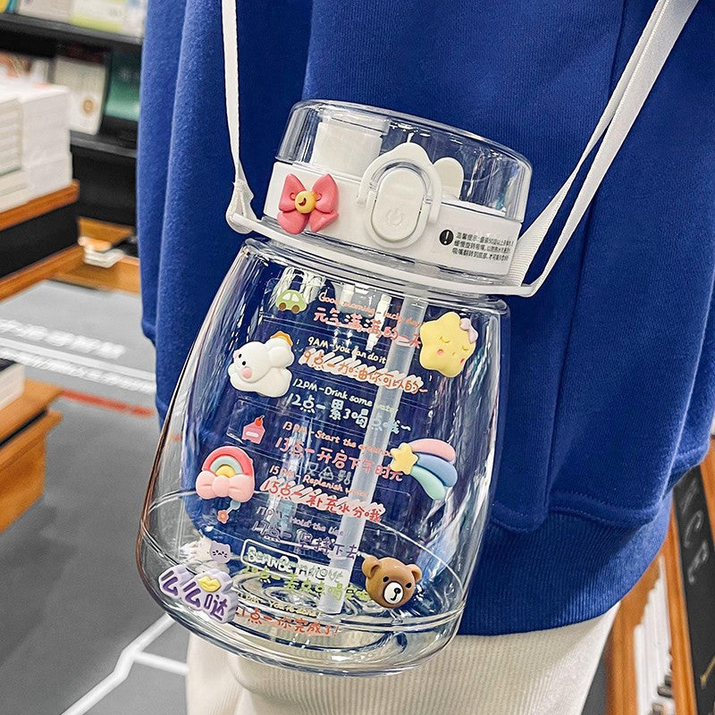 Ladies Playful Water Bottle with Animal Design Bowlift