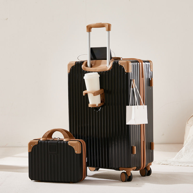 Unisex Durable Expandable Hard-Shell Luggage Bowlift