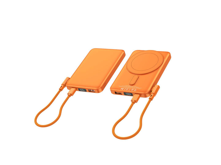 Portable power bank with integrated wireless charger and digital display Bowlift